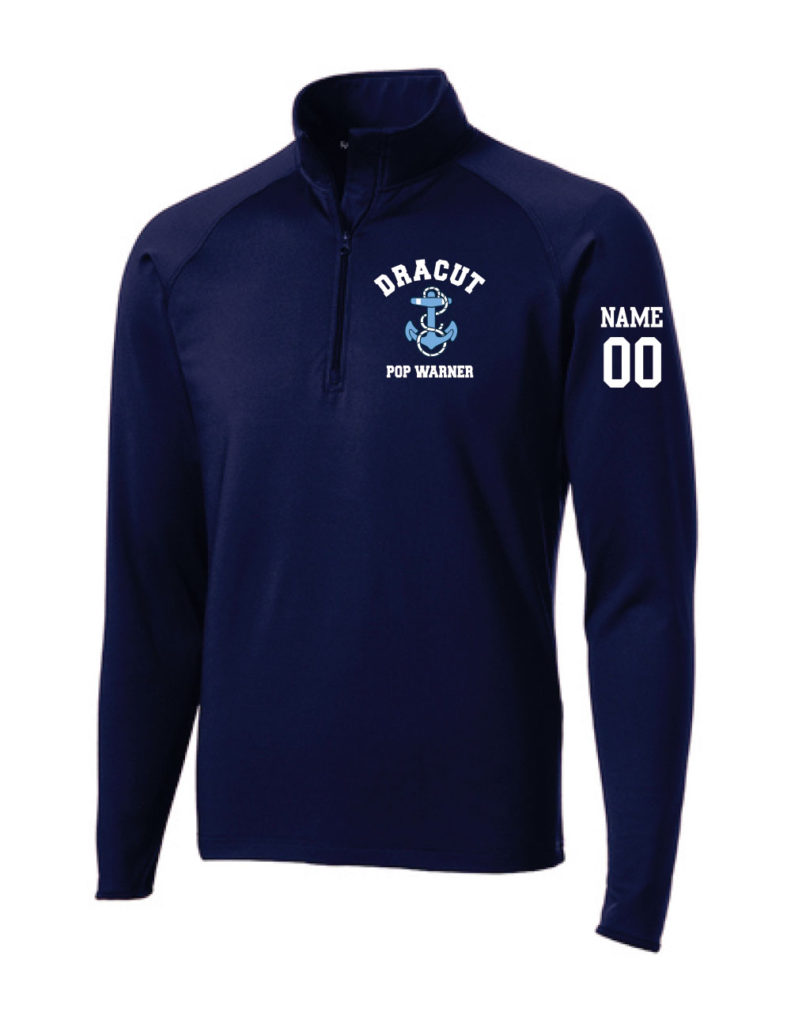 Adult Navy Sport Tek 1/4 zip - Dracut Threads